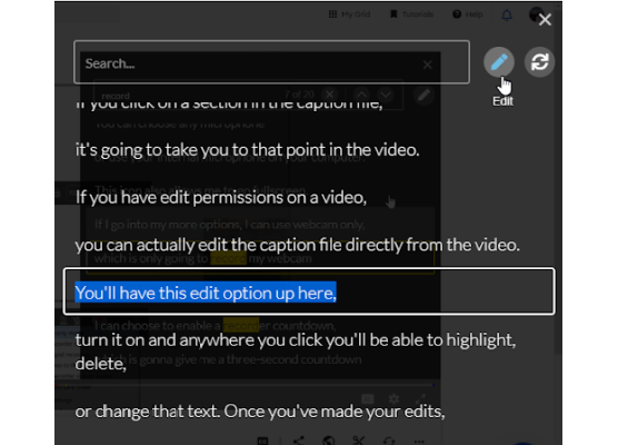 Interactive Caption Editor | VidGrid